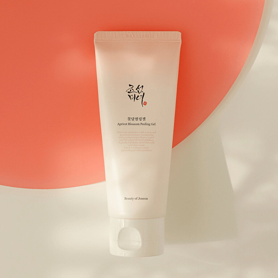 revitalice su piel con el gel limpiador exfoliante de flor de albaricoque