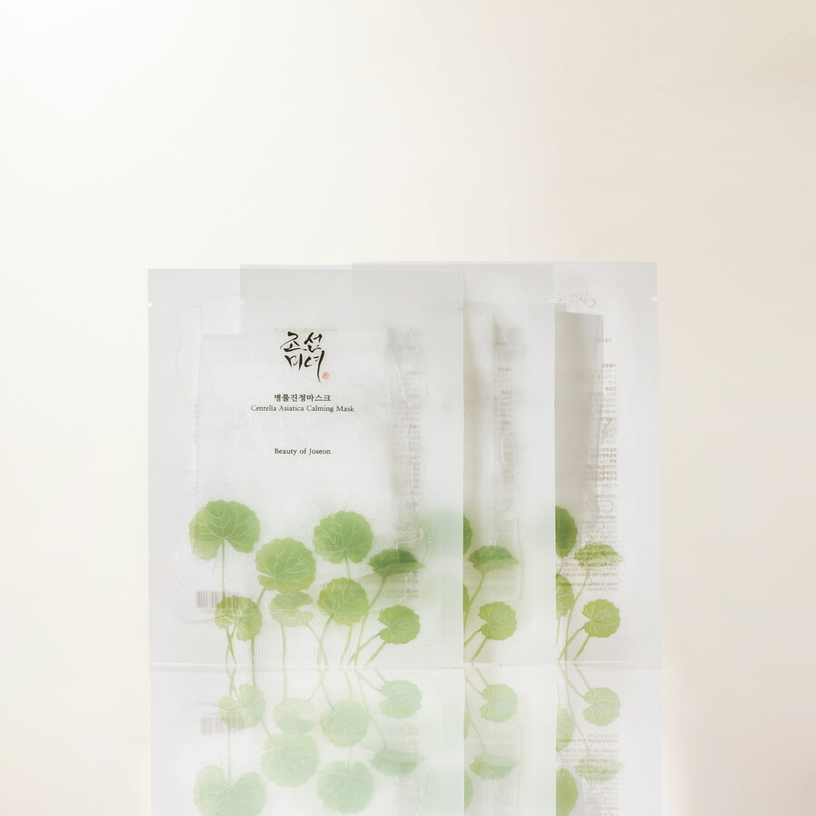 mascarilla calmante de centella asiática hidrata y calma en minutos.