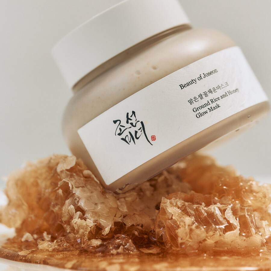 mascarilla iluminadora de arroz molido y miel