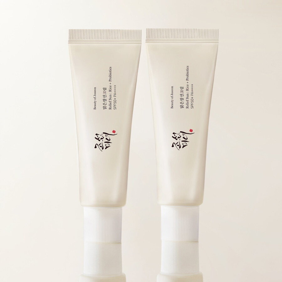 relief sun spf50 protector solar coreano hidratante con arroz y probióticos